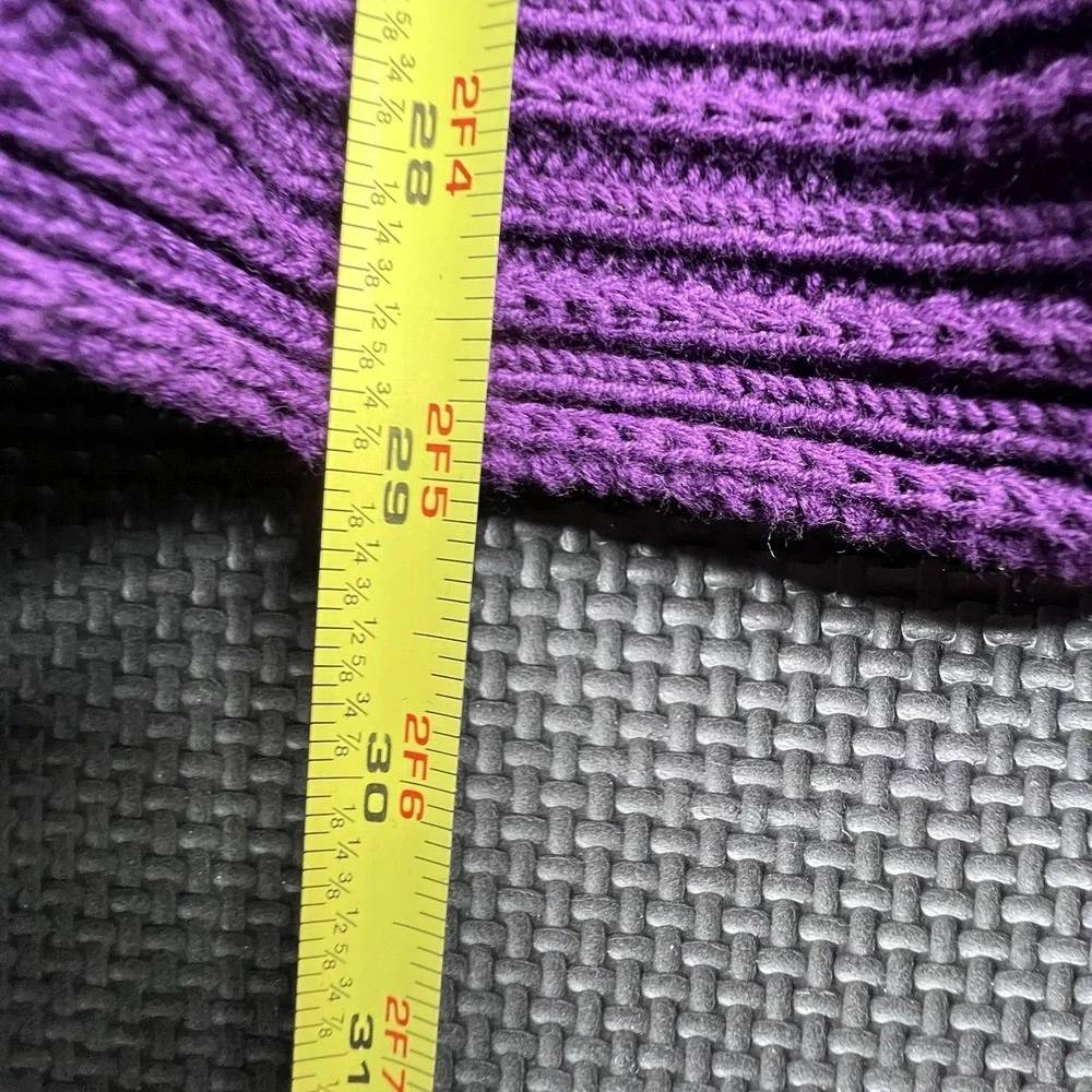 Tory Burch Purple Knit Textured Micro‎ Pleated Tiered Ruffle Skirt Small Cotton